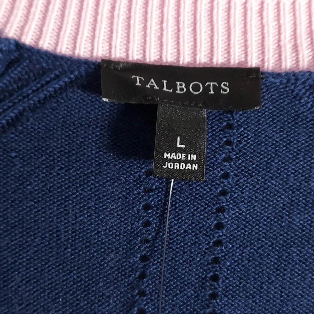 TALBOTS BUTTON DOWN SWEATER NWT ( SIZE LARGE) - Picture 7 of 11
